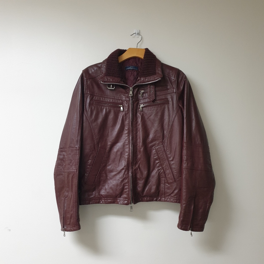 Daniele Alessandrini biker leather bomber jacket
